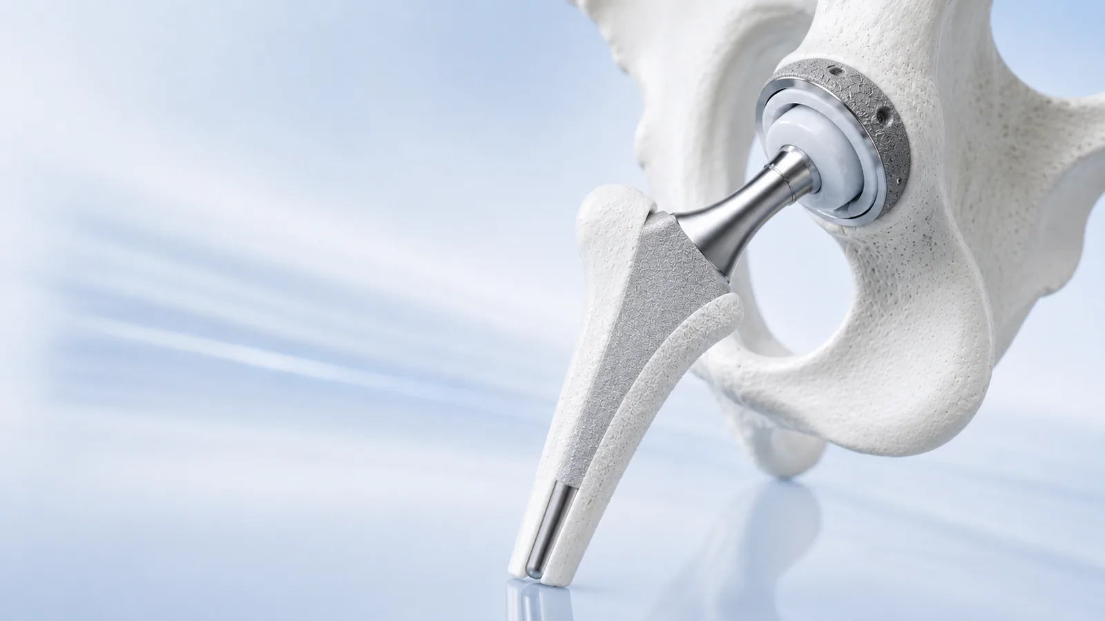 Hüftendoprothese im Beckenmodell – moderne Implantatsysteme